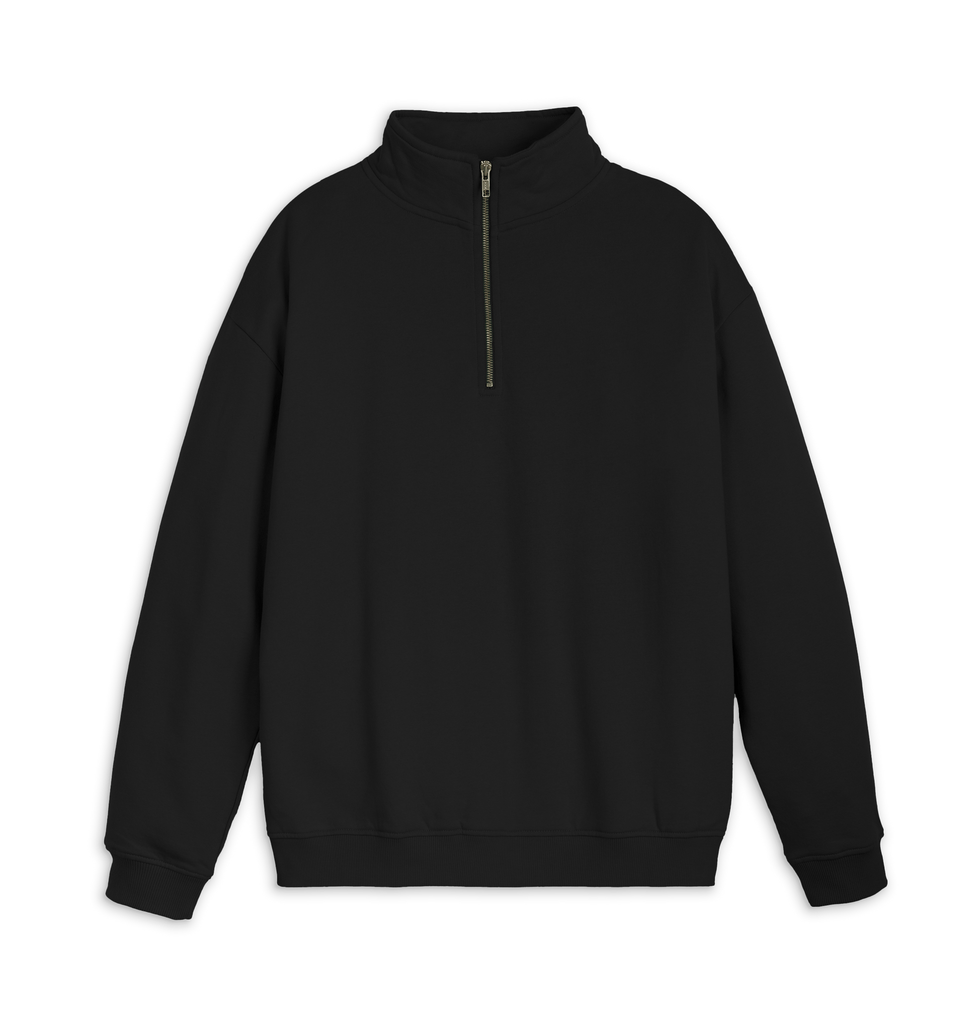 Black Printed Sweater Front