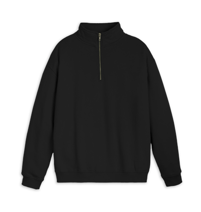 Black Printed Sweater Front