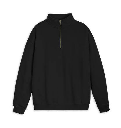 Black Printed Sweater Front