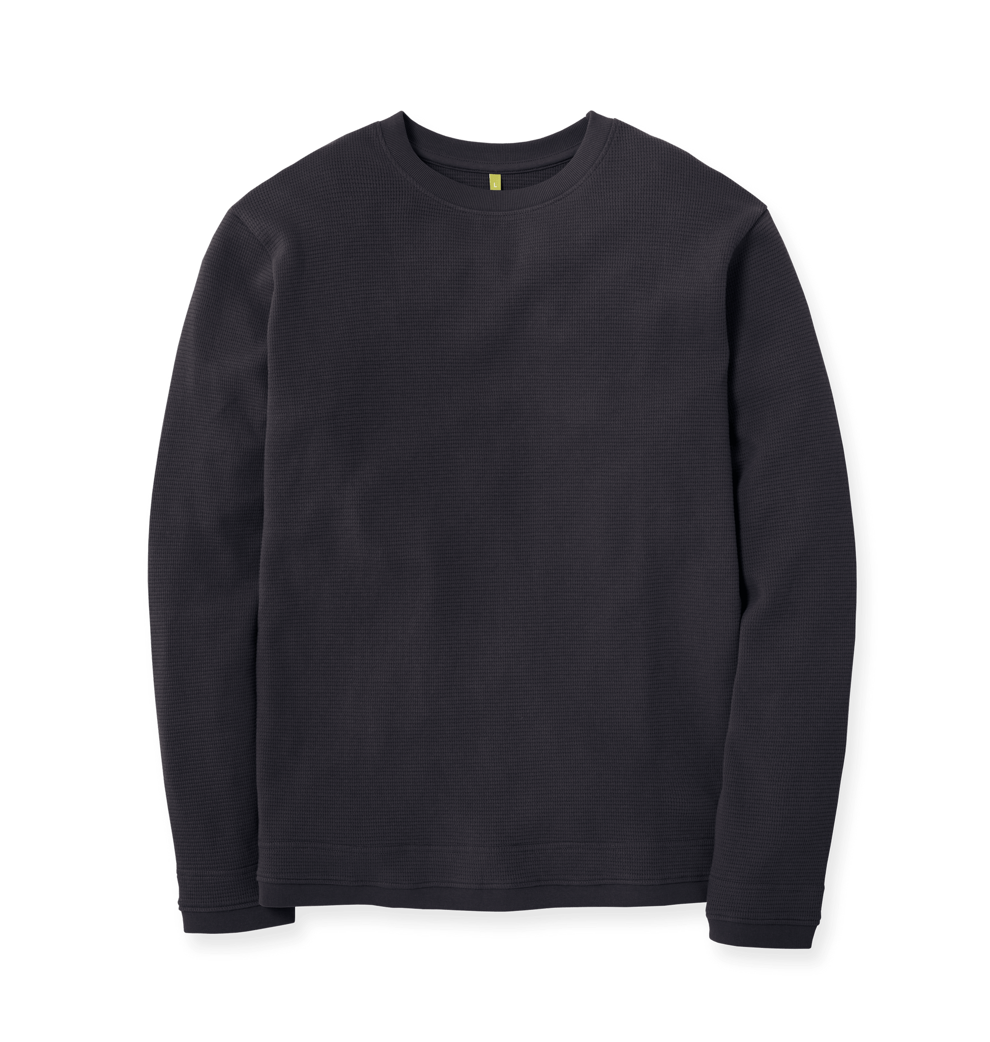 Black Waffle Jumper Front