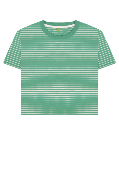 Green Stripes Printed T-shirt