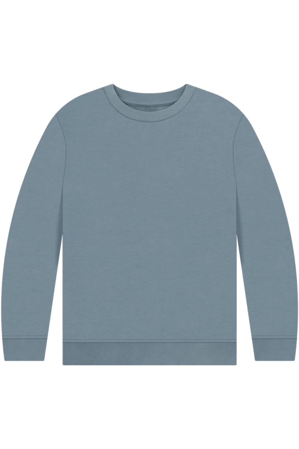 Stone Blue Printed Kids Jumper