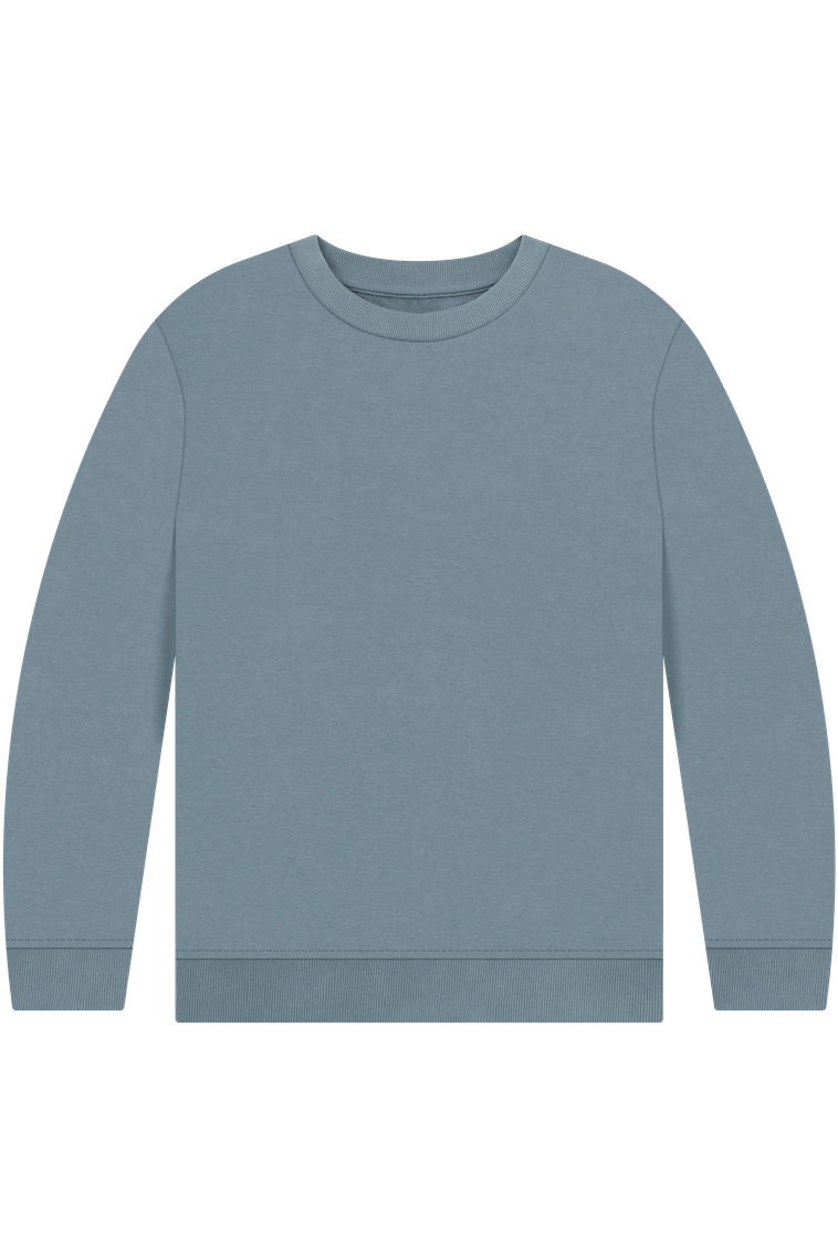 Stone Blue Printed Kids Jumper