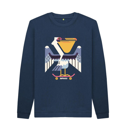 Navy Blue Printed Sweater