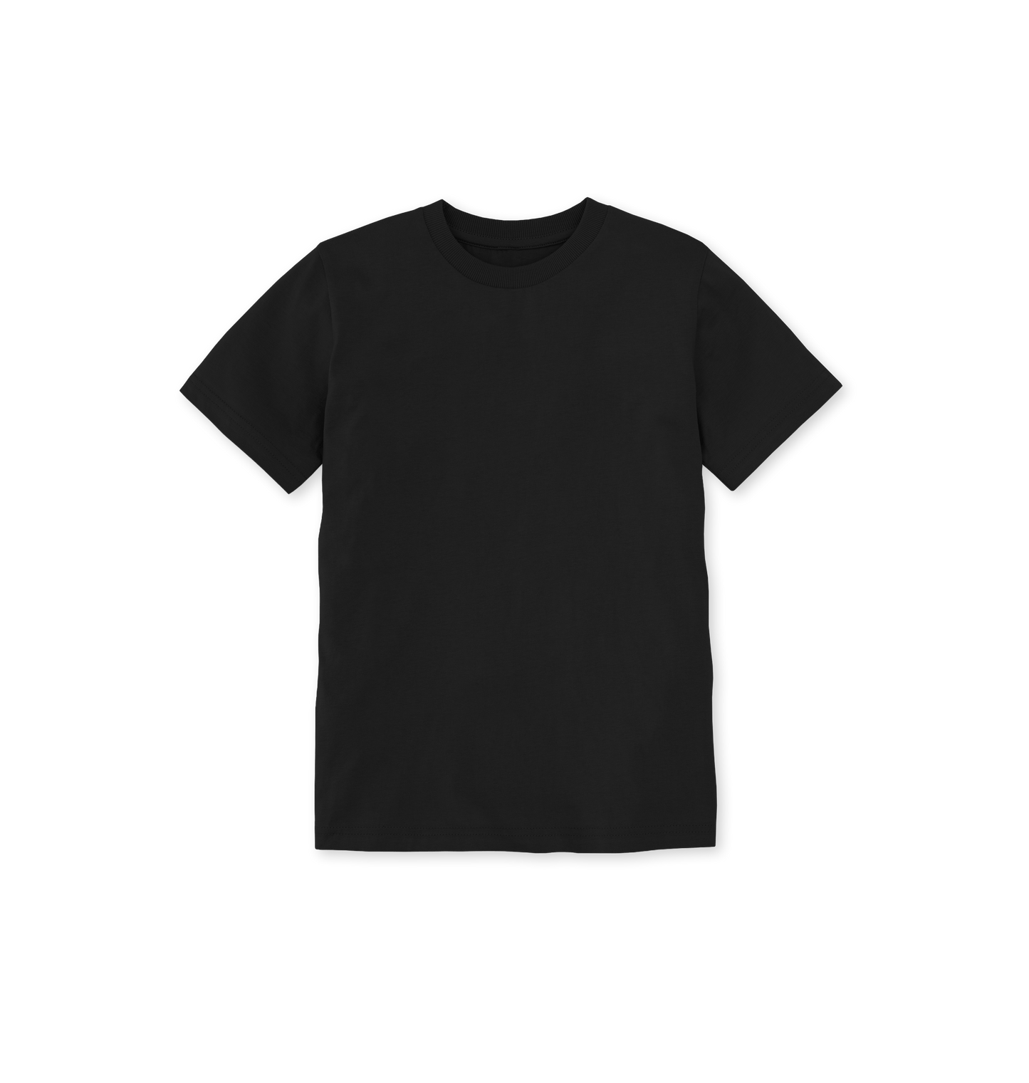 Black Printed Kids T-Shirt Front