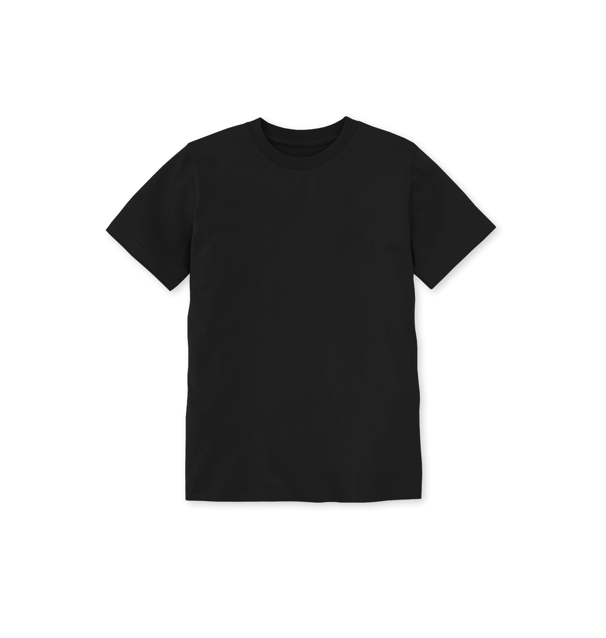 Black Printed Kids T-Shirt Front