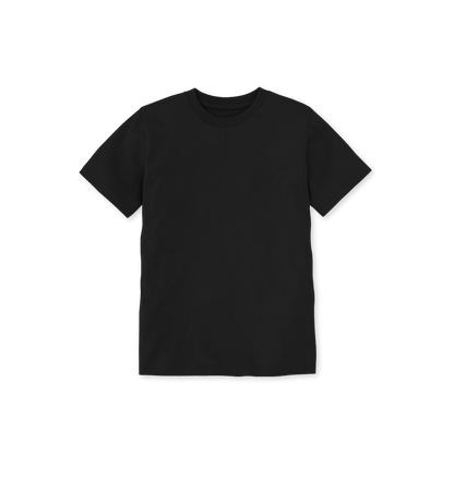 Black Printed Kids T-Shirt Front