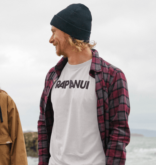White Rapanui Logo T - shirt - Printed T - shirt