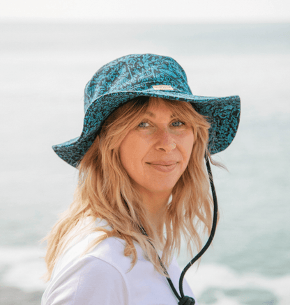 Rapanui women's boonie hat featuring the marine print