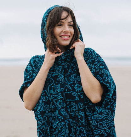 Women's Marine Organic Surf Towel - Robes & Towels