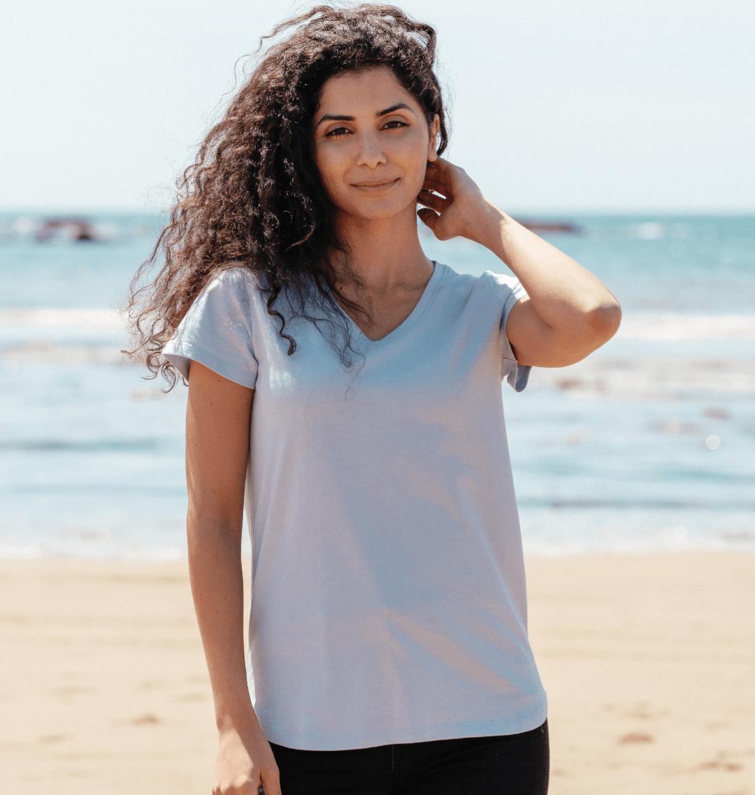 Women's V - Neck T - shirt - 