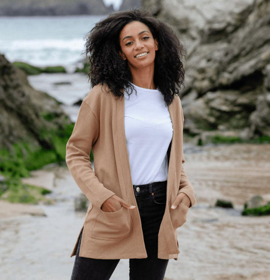 Women's Waffle Knit Cardigan - Knitwear