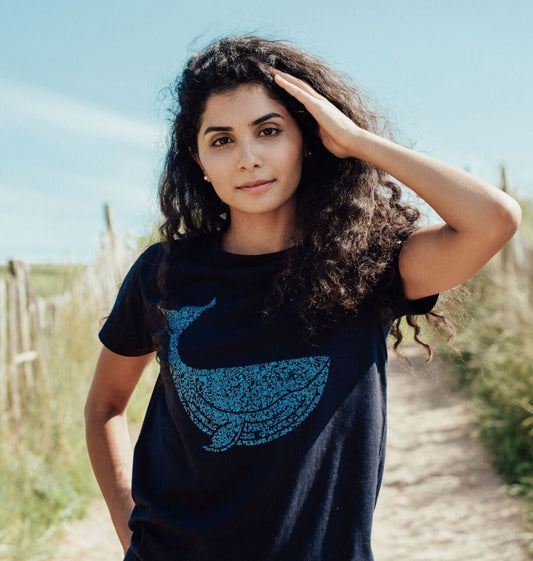Women's Whale T - shirt - Printed T - shirt