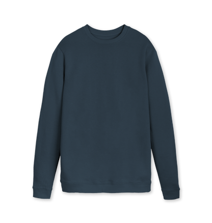 Navy Blue Printed Sweater Front