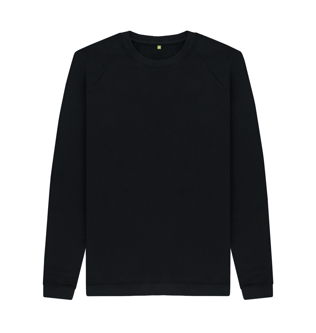 Black Printed Sweater Front