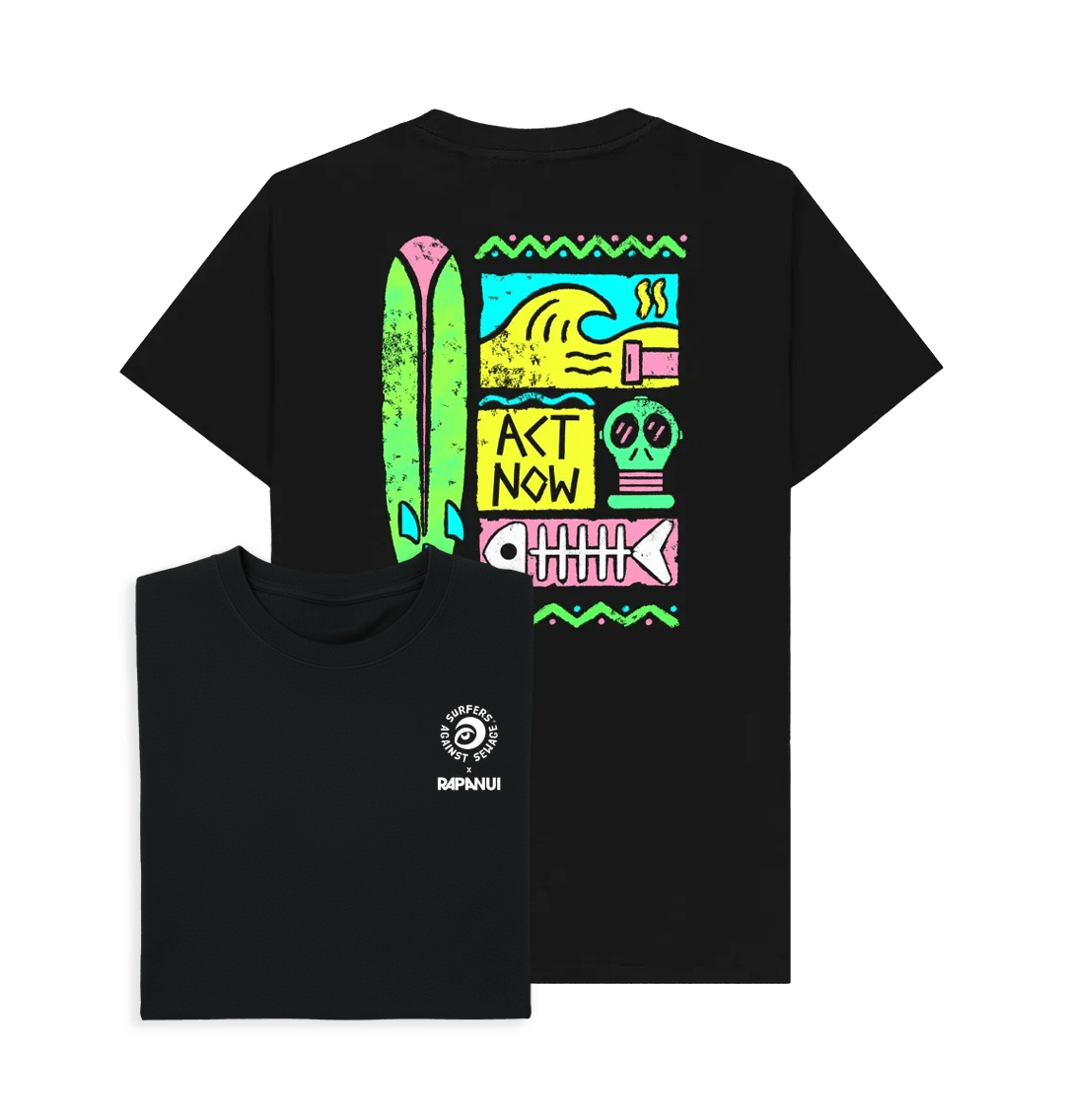 Black Printed T-shirt Front