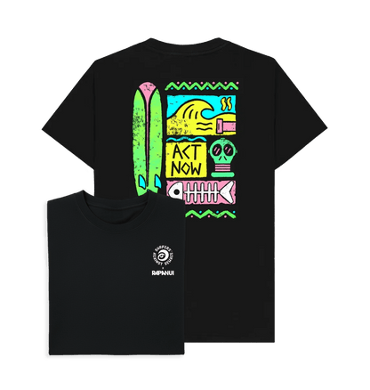 Black Printed T-shirt Front