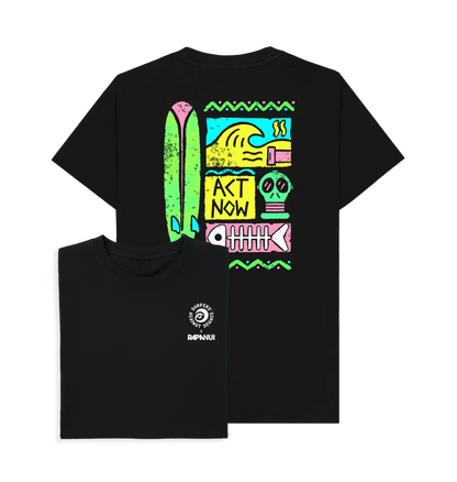 Black Printed T-shirt Front