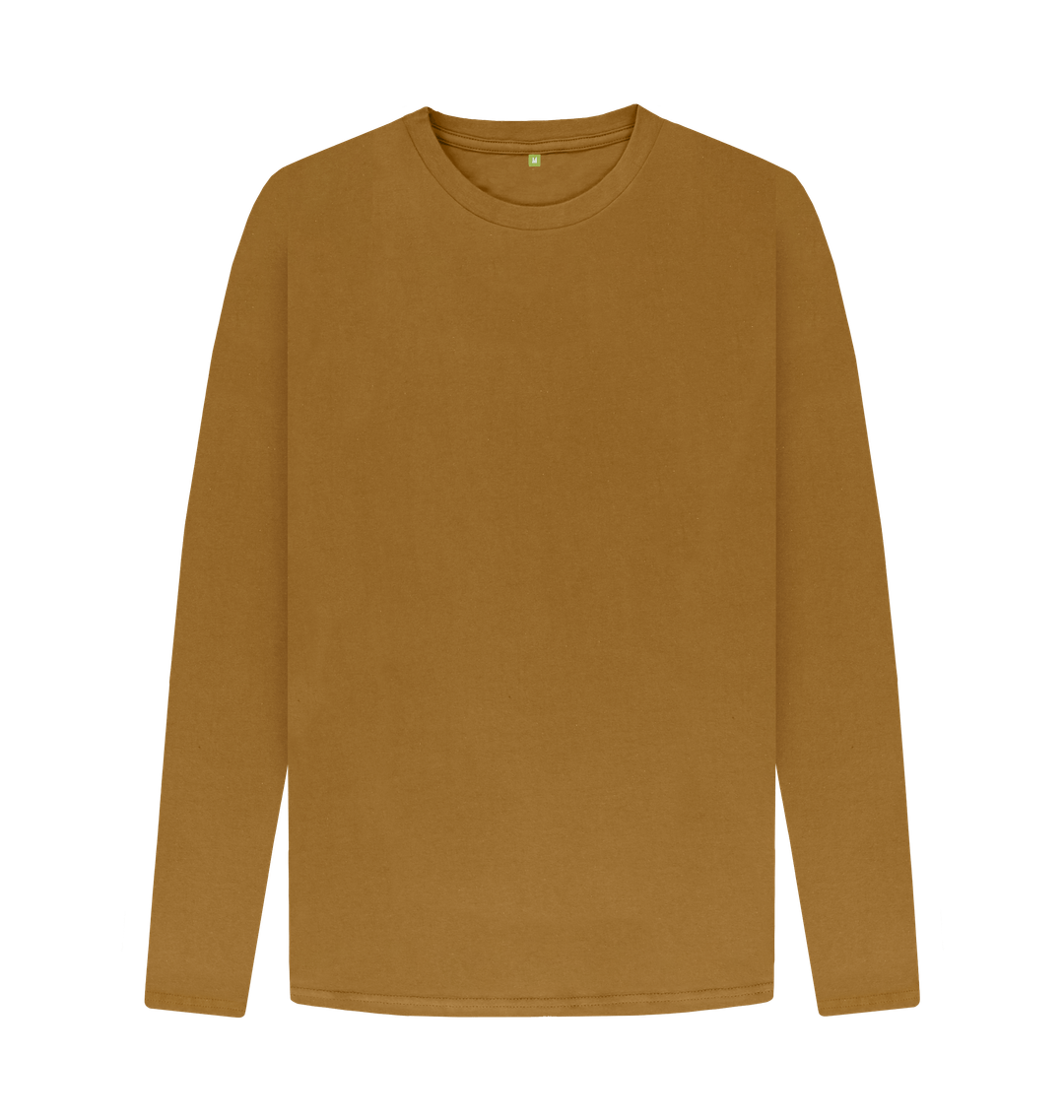 Brown Printed Long Sleeve T Shirt Front