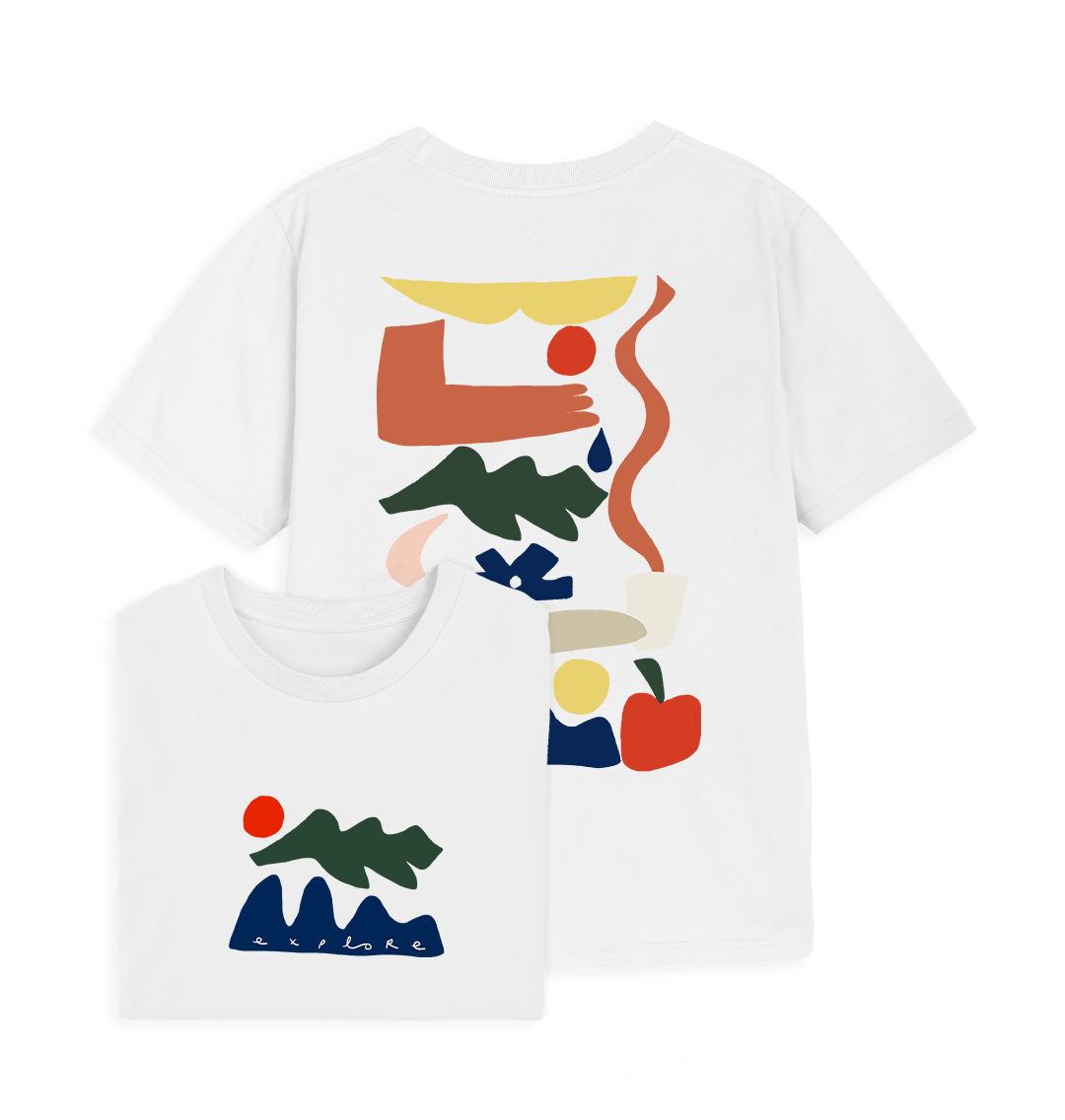 White Printed T-shirt Front