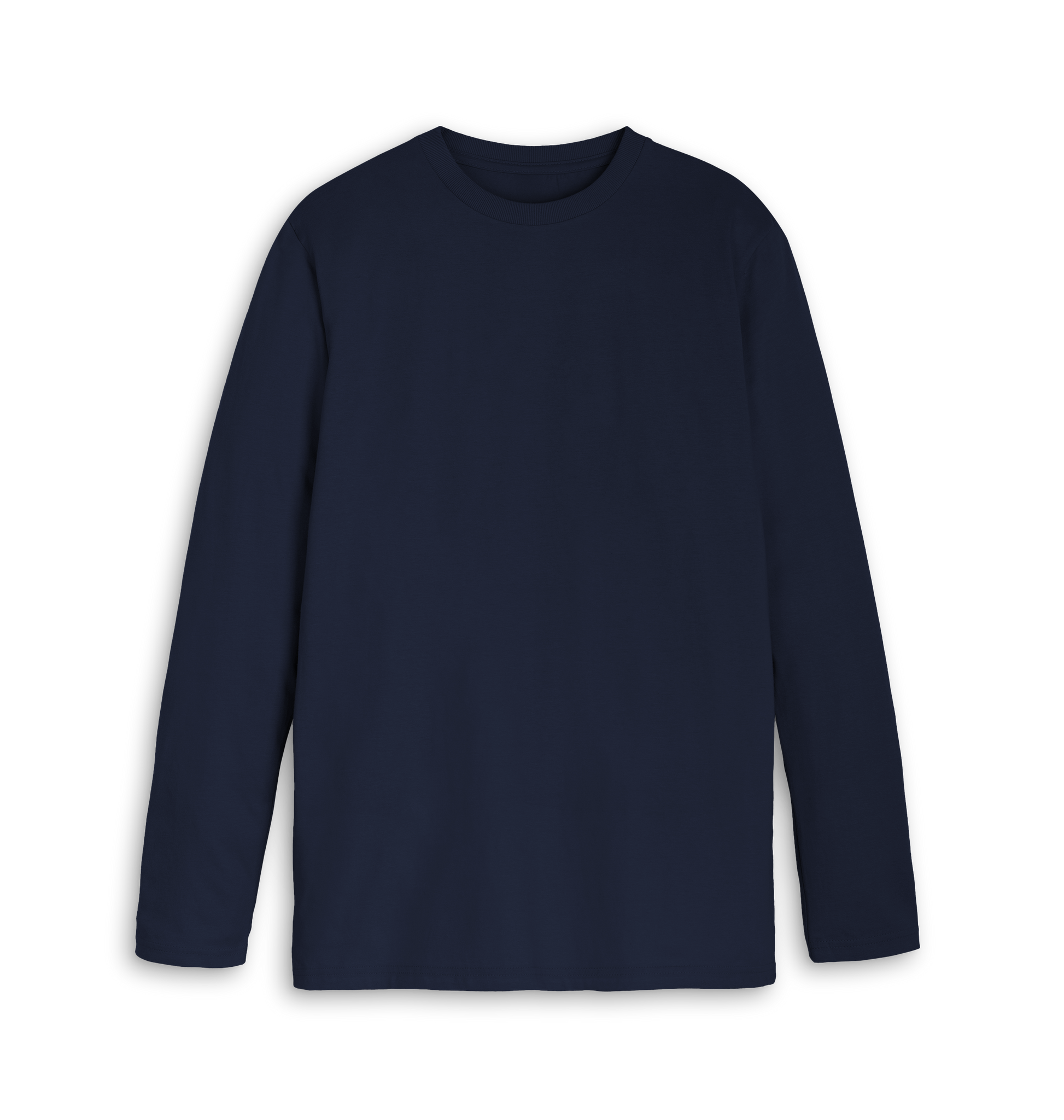 Navy Blue Printed Long Sleeve T Shirt Front