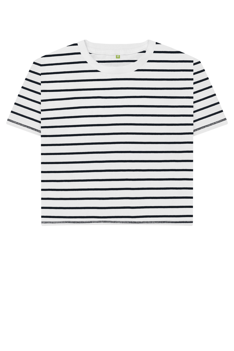 Navy Stripes Printed T-shirt