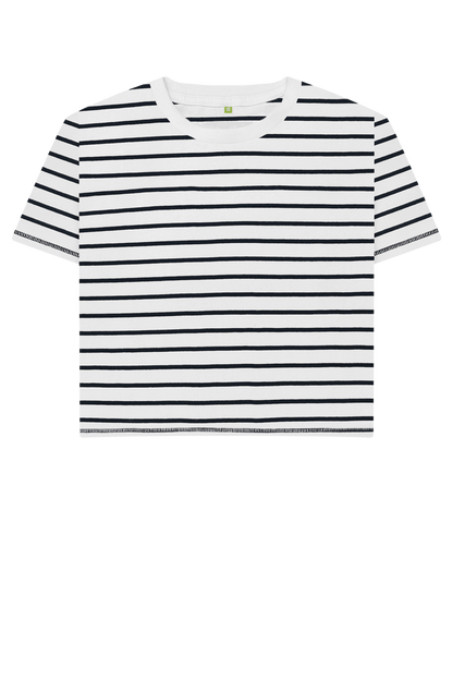 Navy Stripes Printed T-shirt