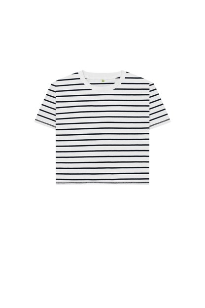 Navy Stripes Printed T-shirt