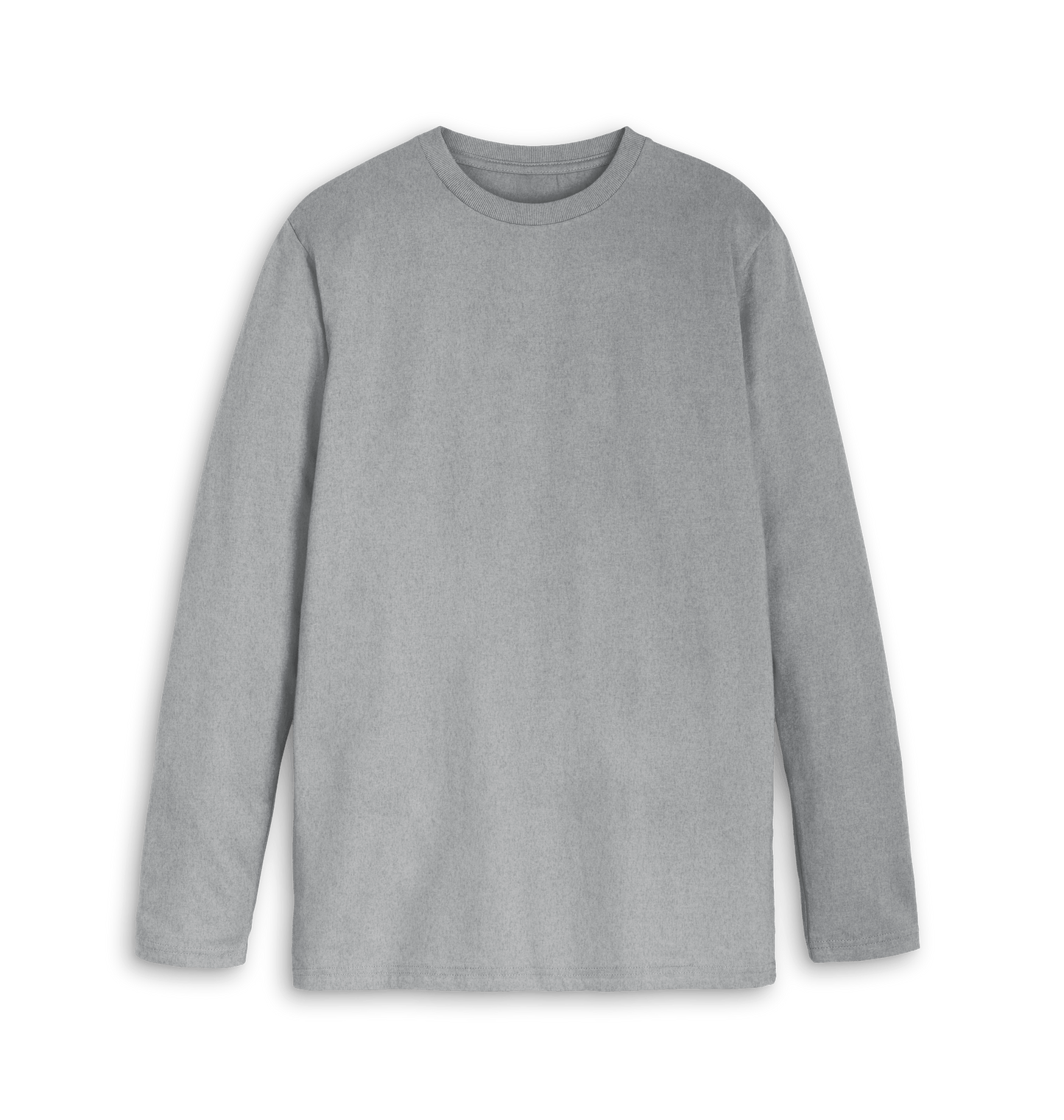Athletic Grey Printed Long Sleeve T Shirt Front
