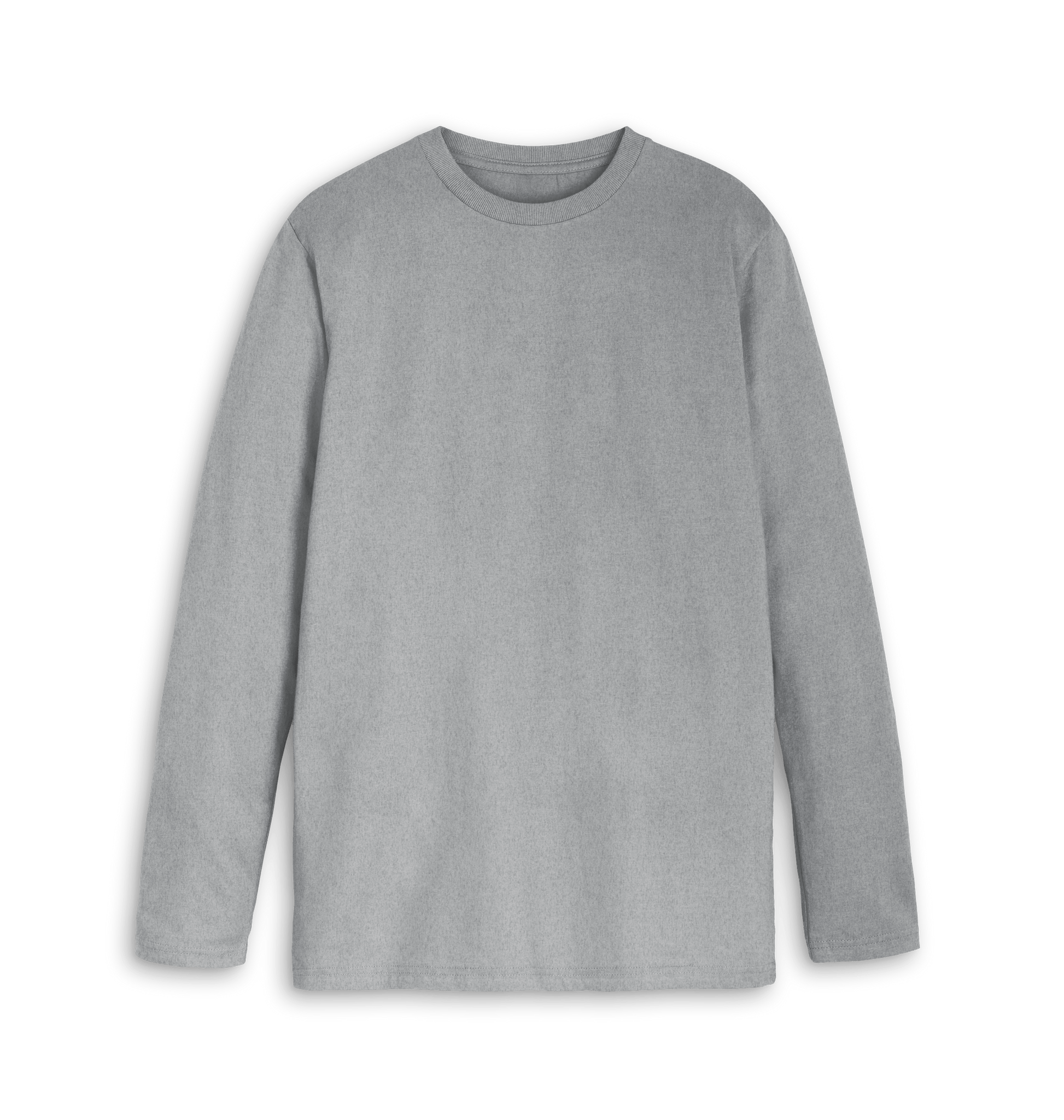 Athletic Grey Printed Long Sleeve T Shirt Front