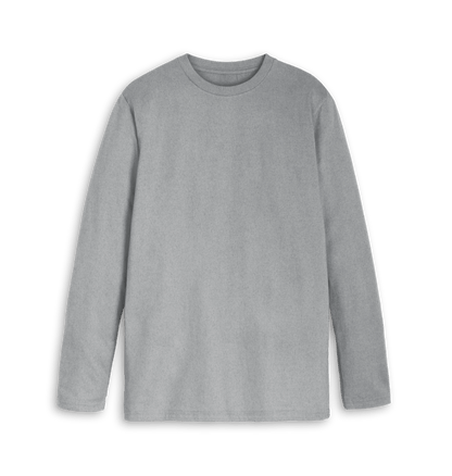 Athletic Grey Printed Long Sleeve T Shirt Front