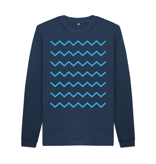 Navy Blue Printed Sweater