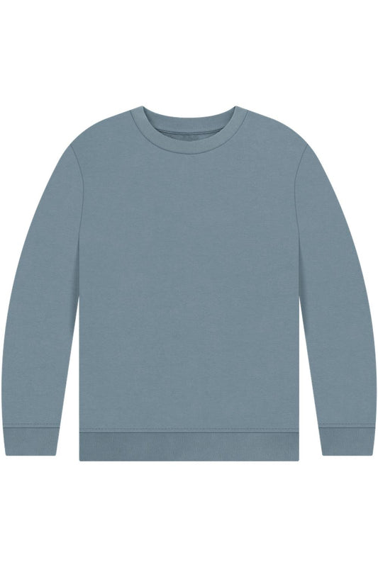 Stone Blue Printed Kids Jumper