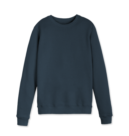 Navy Blue Printed Sweater Front