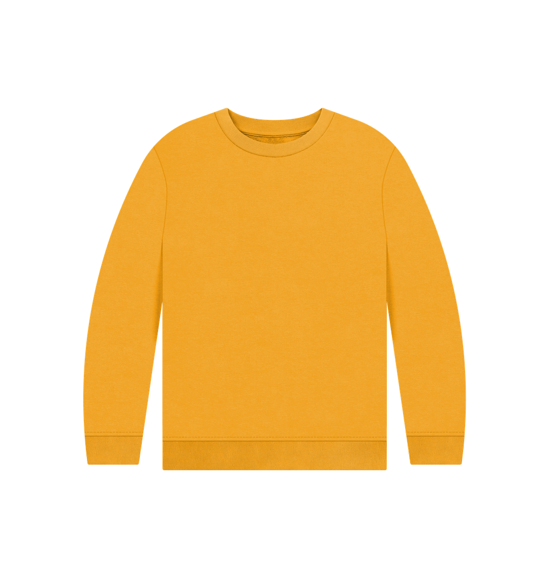 Mustard Printed Kids Jumper Front