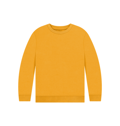 Mustard Printed Kids Jumper Front