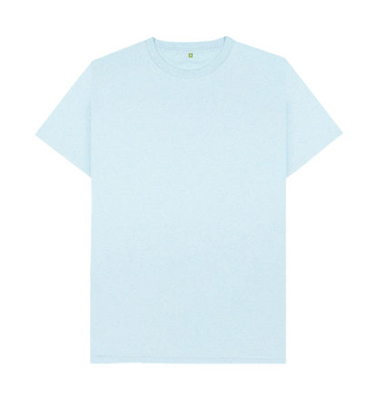 Light Blue Recycled Printed T-Shirt Front