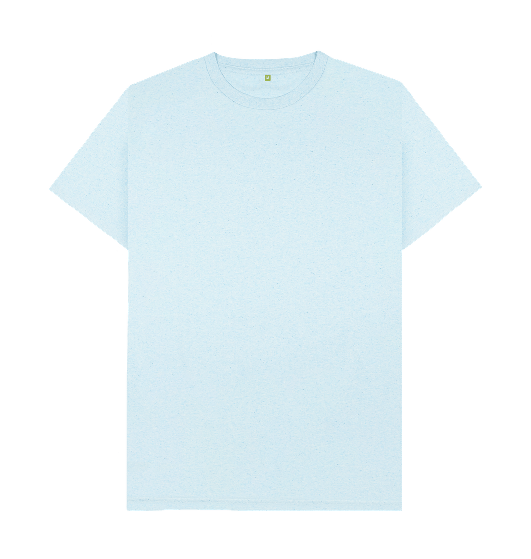 Light Blue Recycled Printed T-Shirt Front