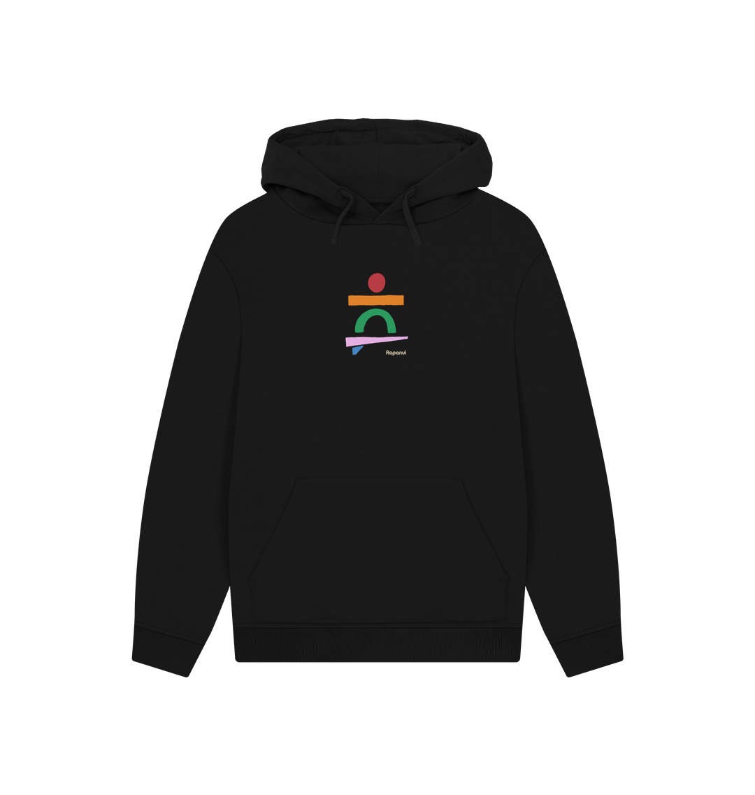 Black Printed Hoody Front